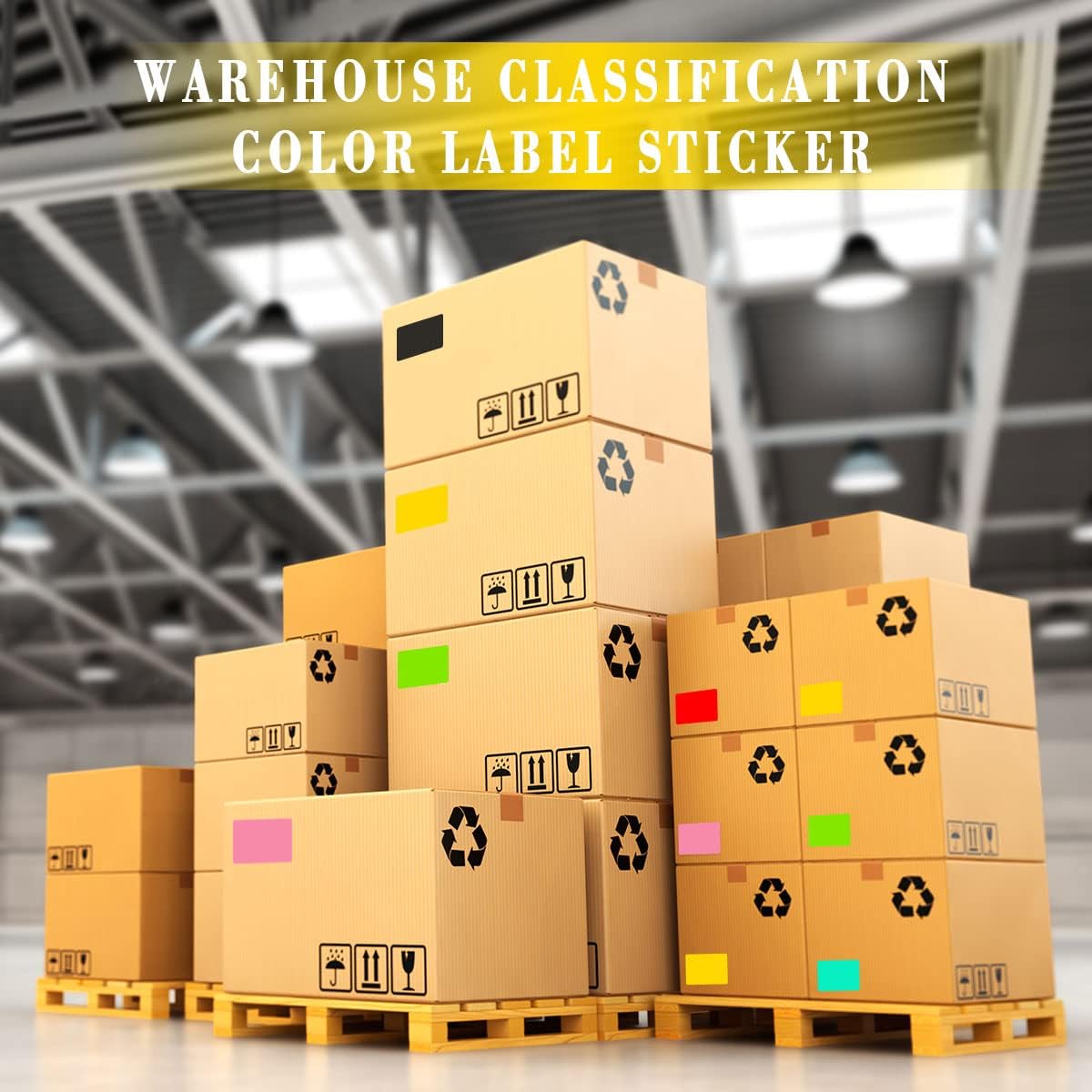 PARLAIM 5 x 3 inch Rectangle Color Coding Sticker Labels, Permanent Adhesive Writable 250pcs Color Code Inventory Label (Light Green)