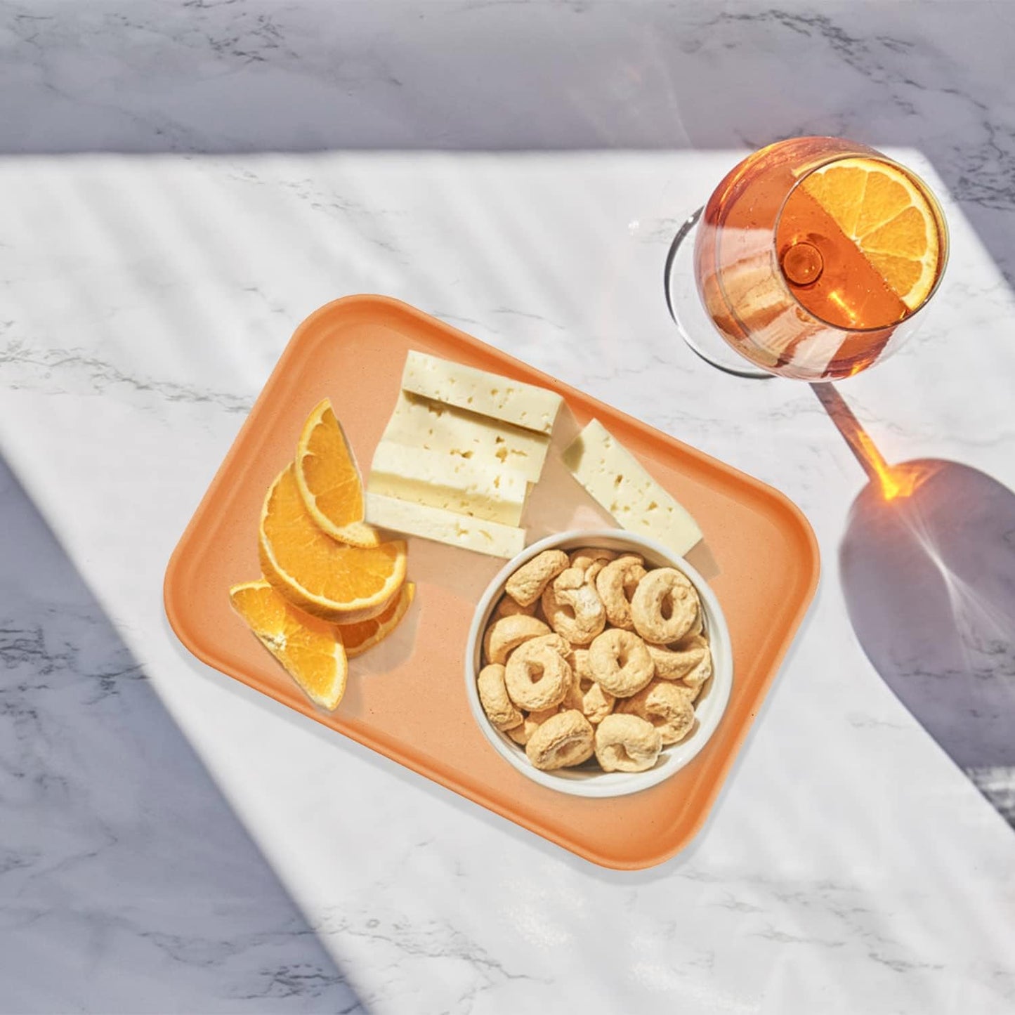 Plastic Art Trays,8 Pack Stackable Activity Tray Crafts Organizer Tray Serving Tray Jewelry Tray for DIY Projects, Painting, Beads, Organizing Supply,8 Color (9.8 Inches x 6.7 Inches)