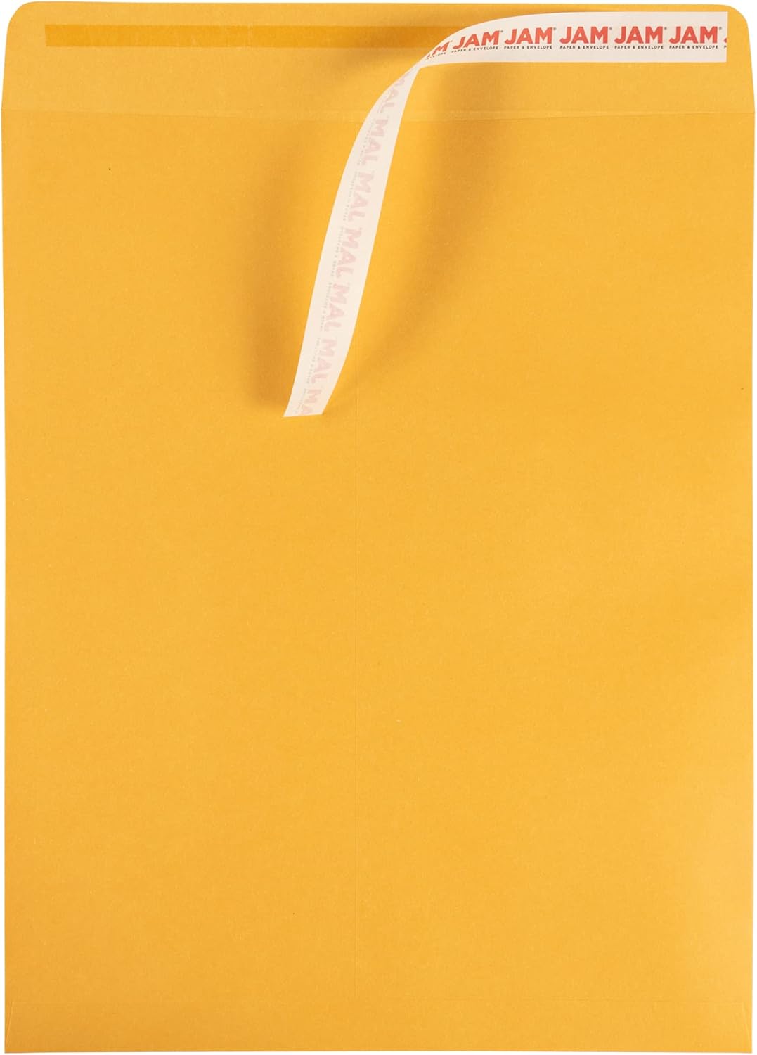 JAM PAPER 11 1/2 x 14 1/2 Open End Catalog Commercial Envelopes with Peel and Seal Closure - Brown Kraft Manila - Bulk 250/Box