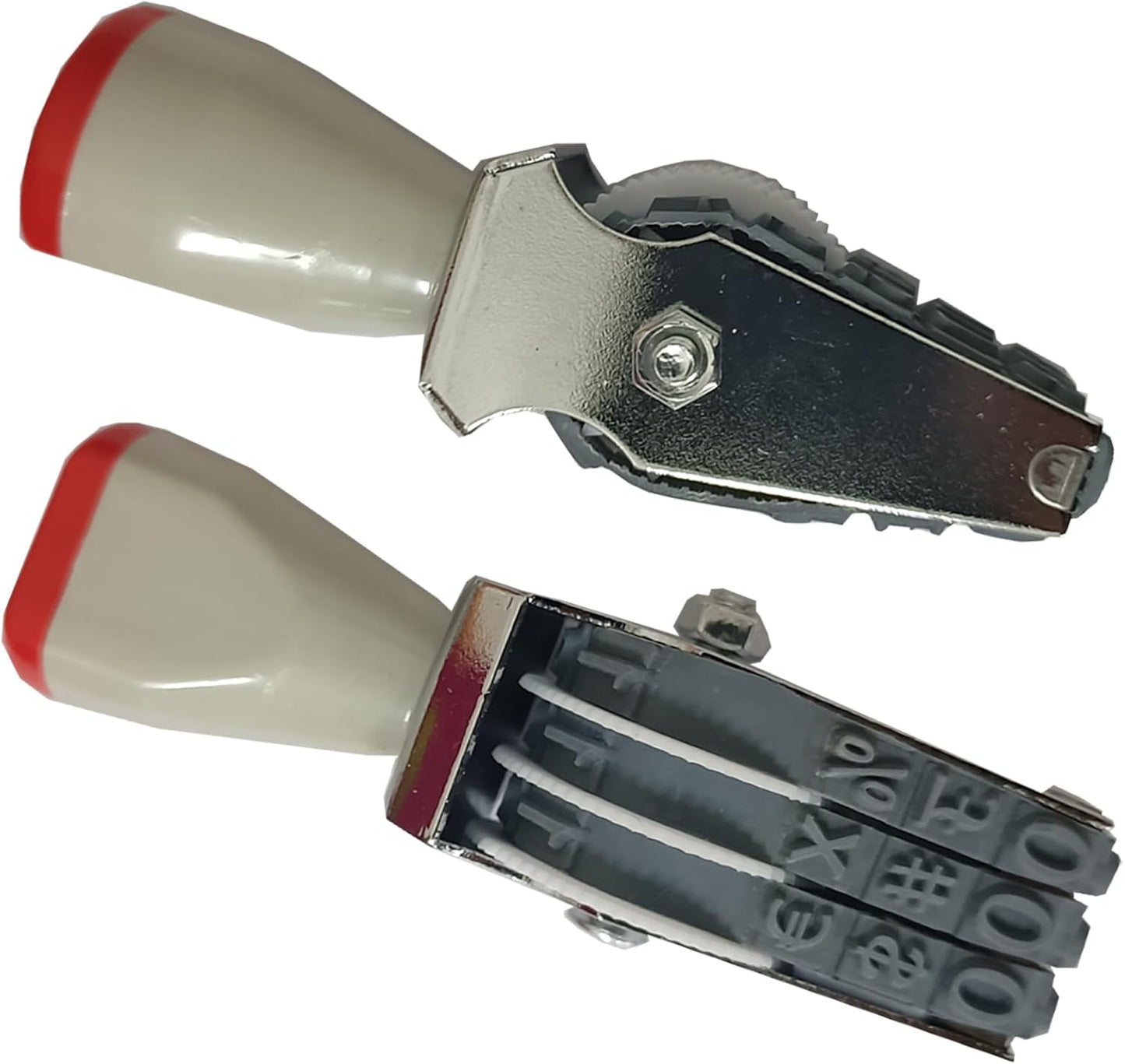 ZENG Adjustable 3-Digit Manual Rolling Stamp - Numbers 0-9 & Symbols, Metal/Rubber Office Numbering Tool, 18x7mm Imprint, Multicolor - Ink Not Included