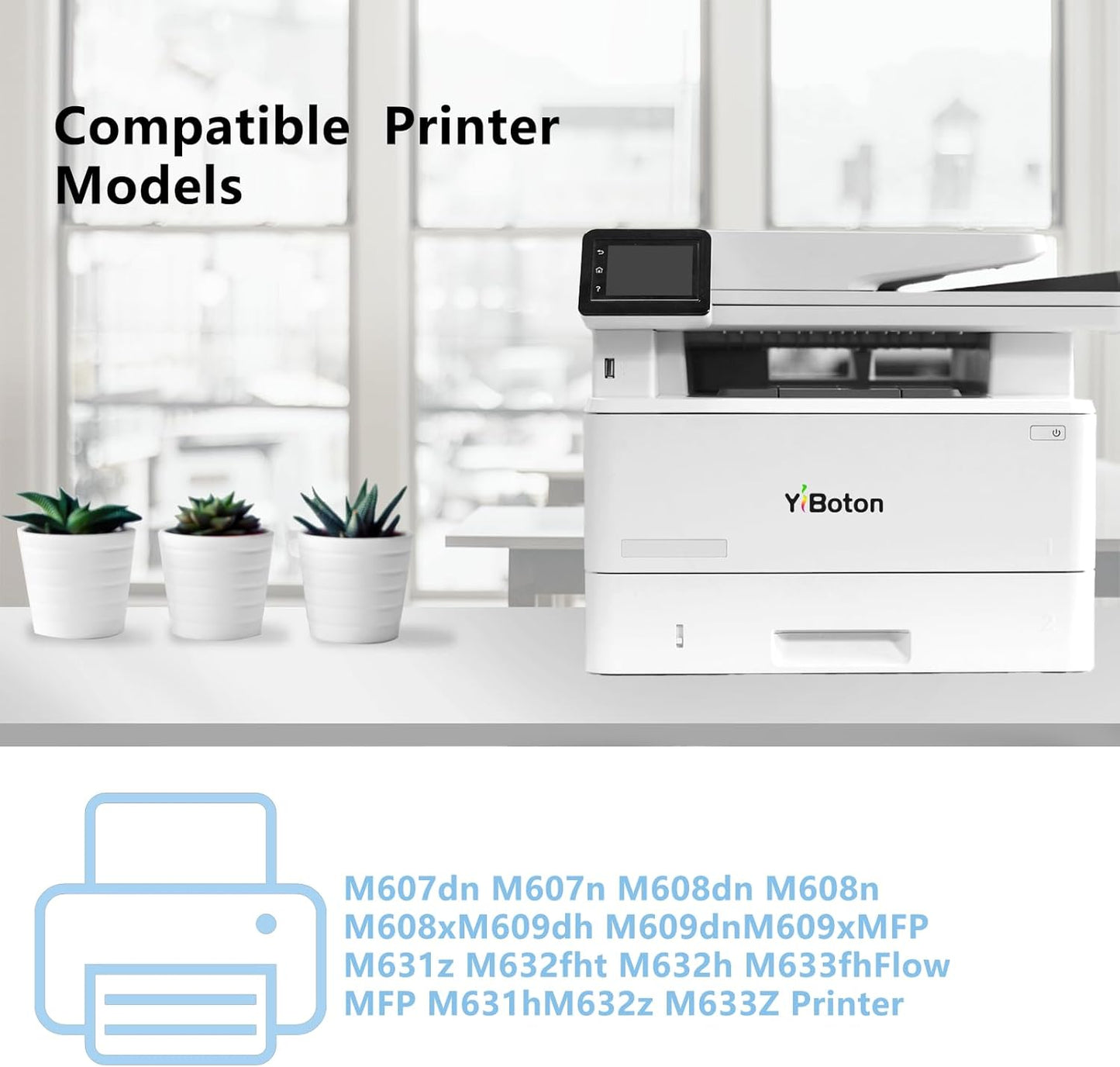 CF237Y 37Y 37 Y Black High Capacity Toner Cartridge Compatible for M607dn M607n M608dn M608n M609dh M609dn M631z M632fht M632h M633fh Printer(41,500 Pages)