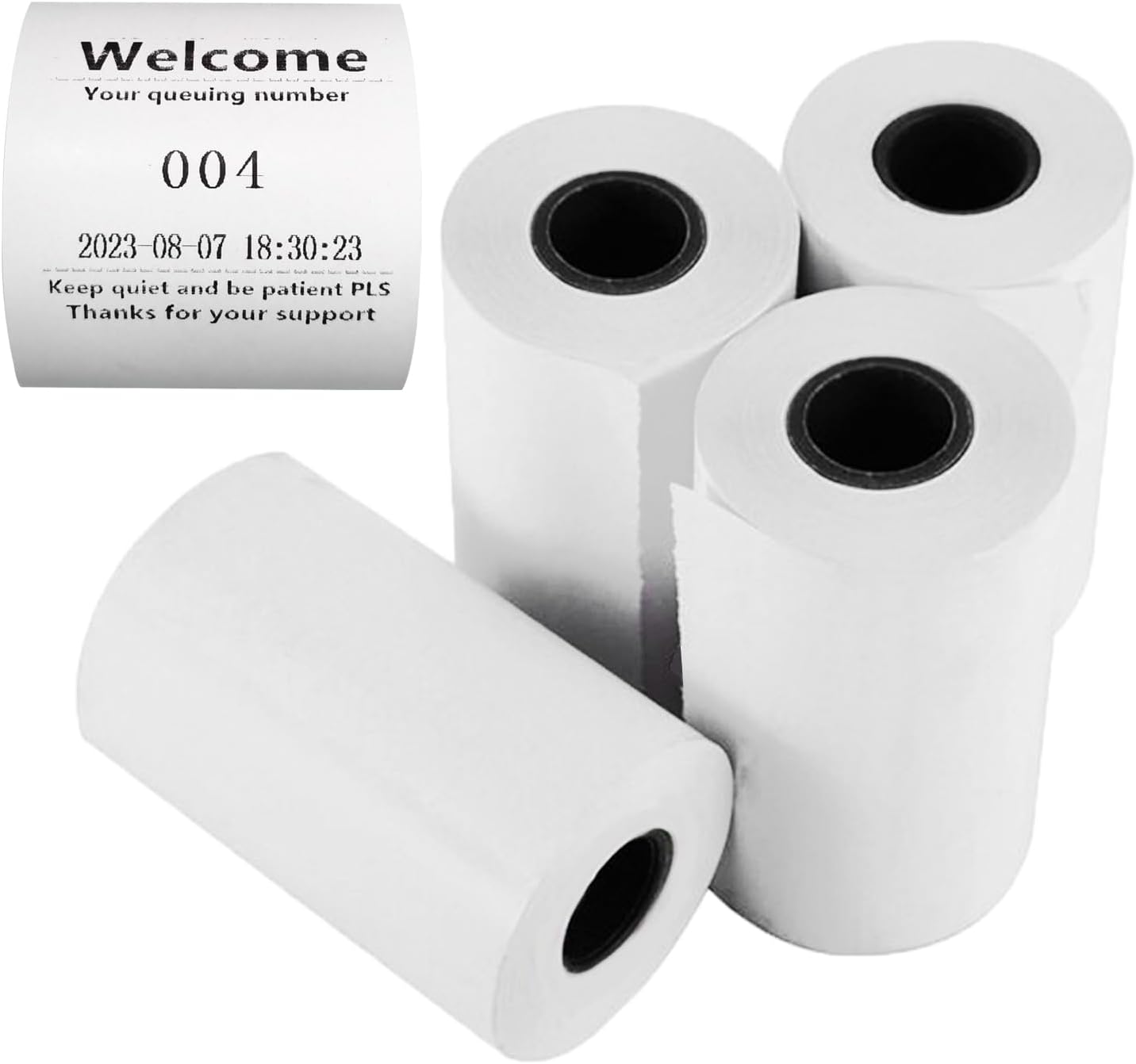 57mm Thermal Paper Cash Register POS Receipt Paper 2 1/4 for Thermal Printer to Take a Number Ticket 4 Rolls