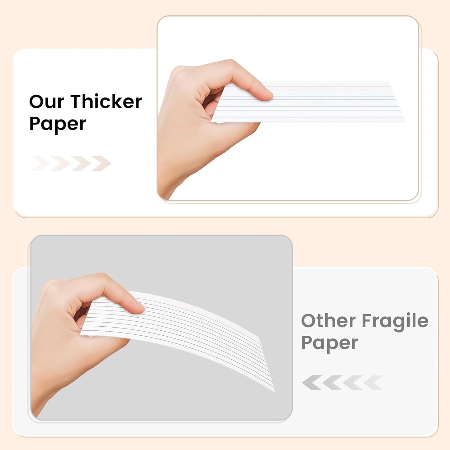 Index Cards 3x5 Inch, 300sheets, Flash Cards,Ruled Lined White Note Cards Paper For Studying, Schools Supplies, College, Office And Home Organization, Note Taking Supplies