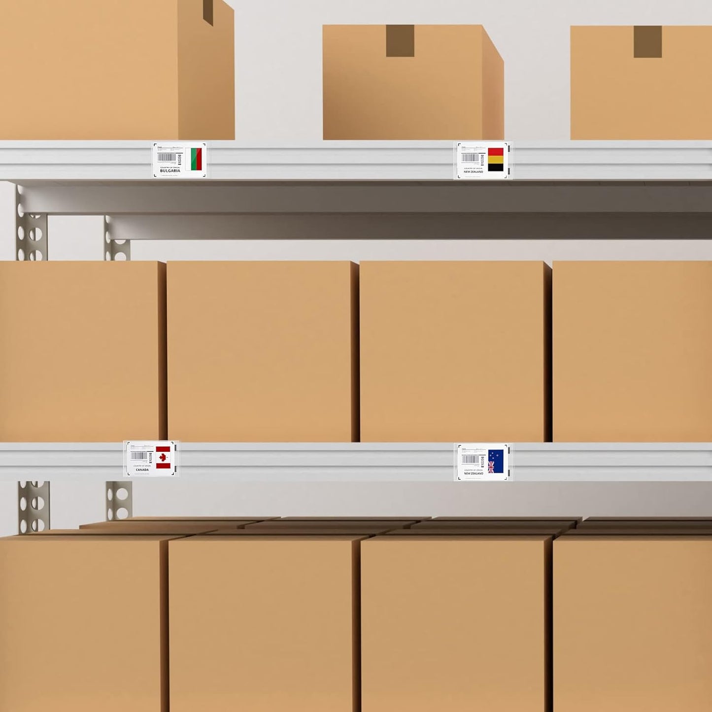 Ctosree 50 Pcs Magnetic Sign Holder Pallet Rack 5.5 x 3.5 Inches Magnetic Label Holder Clear Double Sided Window Display Frame Easy Front Opening for Window Door Office Schedule Store Home