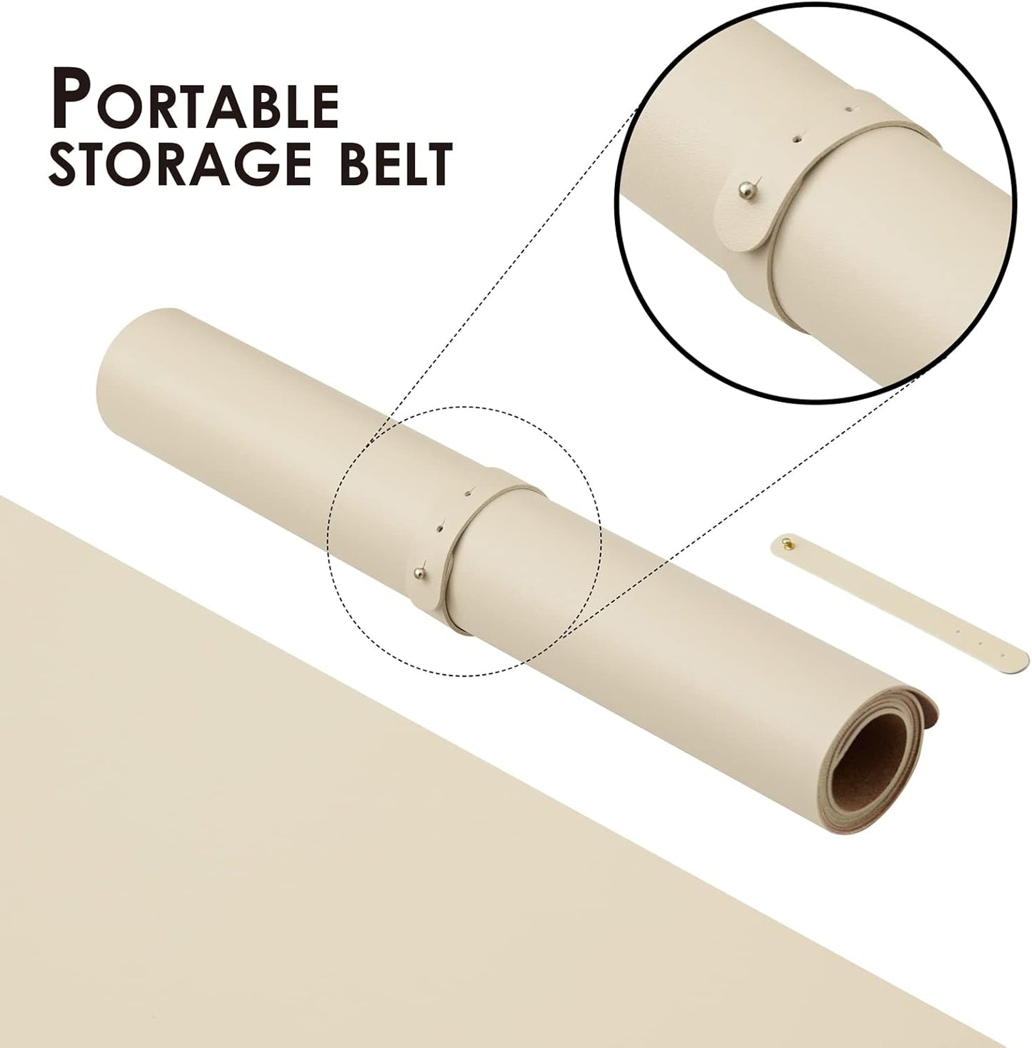 Cork Desk Mat - Dual-Sided Desk Pad for Office and Home - Desk Organization and Accessories - Ideal for Large Mouse Pad and Desk Mats on Top of Desks(Beige,36"x 17")