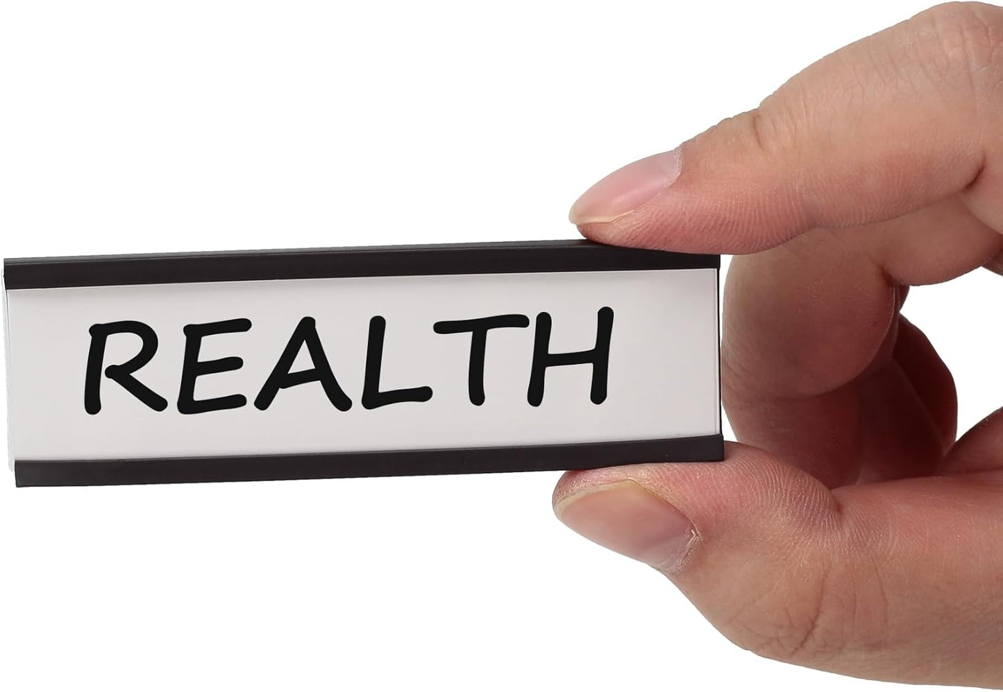 Whiteboard Magnets Label Holders 30 Pack 1'' x 2'' with Paper Inserts and Clear Plastic Protectors, Magnetic Name Tags Holders for School, Tool Box, Shelf, Signs, Locker