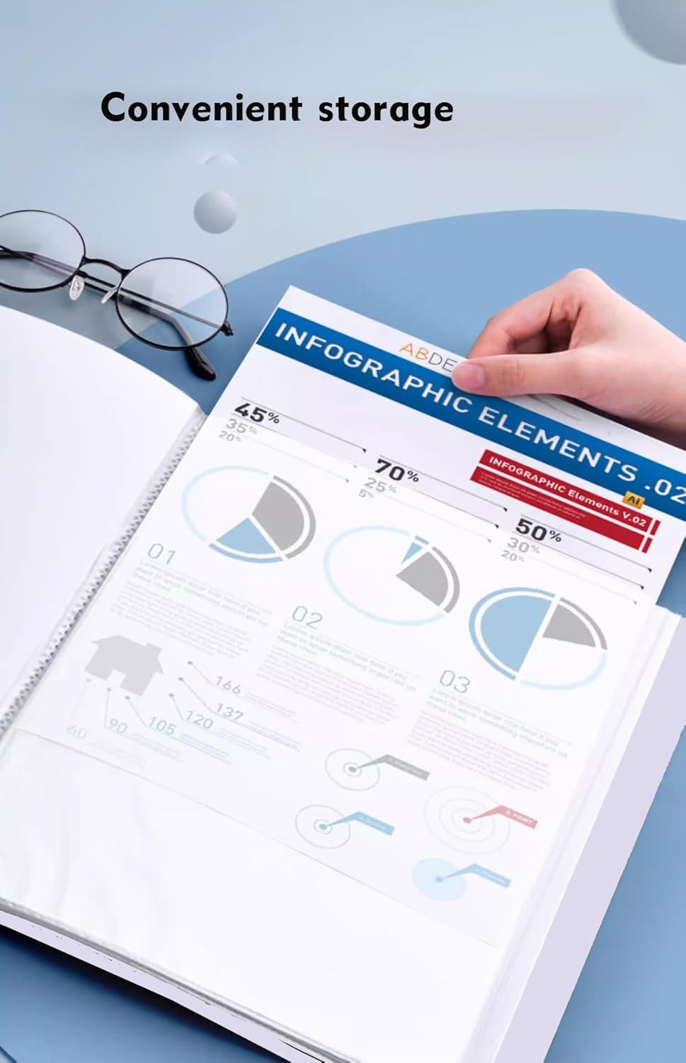 File Folder - 100 Pockets, Durable A4 Letter Size Organizer, Water-Resistant Plastic Dividers, Home/Office/School Document Holder (Purple)