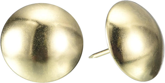 uxcell Upholstery Tacks Nail Pins Furniture, 30Pcs 30x30mm Thumb Tack Pins Assortment Kit Carbon Steel for Home Sofa DIY Decorative Nail Heads Nails, Gold