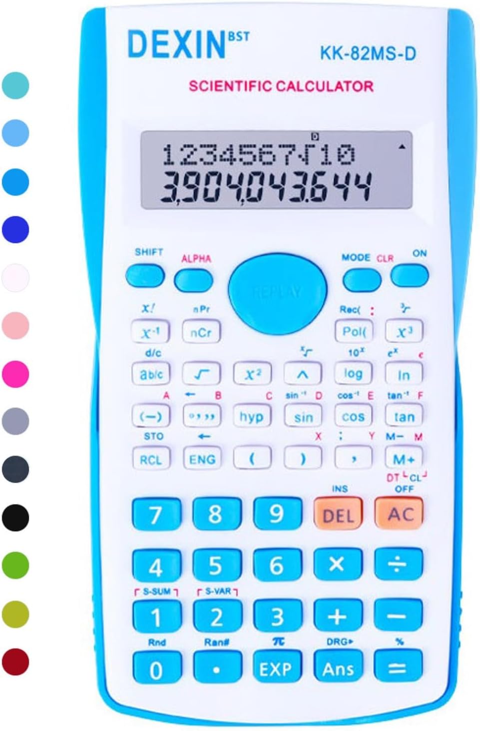 Scientific Calculators Desktop, Scientific Calculators for Students, Scientific Calculator 240 Functions 2 Line 10+2 Digits, Desk Math Calculator for School (Blue and White)