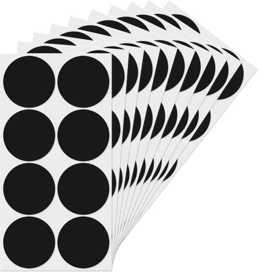 Black Dot Stickers 2 Inches Round Sticker, Circle Colored Labels Color Coding Labels for Office Classroom Toddlers Activity 80 Pieces