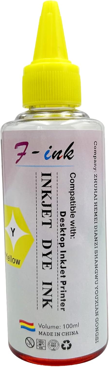 F-INK 5 Bottles Ink and Ink Refill Kits Compatible with Hp Inkjet Ink Cartridges 68 68XL 67XL 662XL 664XL 60XL 61XL 62XL 63XL 64XL 65XL 92XL 94XL 901XL- with Ink Refill Tools