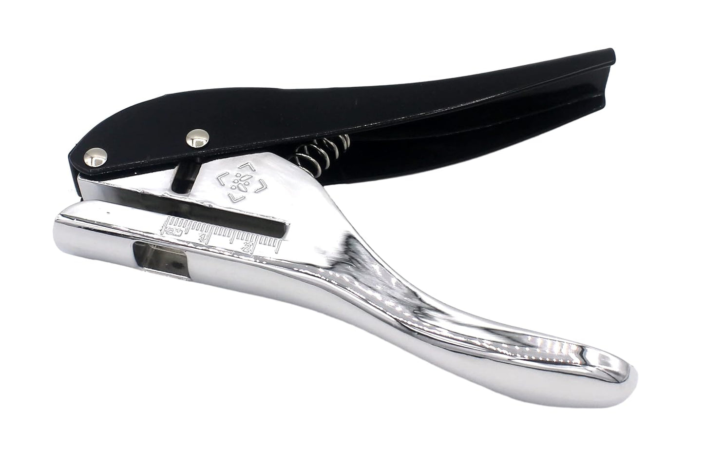 Hand-held 5/64 inch 2mm Round Heavy Duty Metal Silver Single Circle Hole Punch for ID Cards PVC Cards Badge Photos