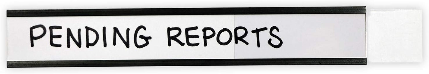 SmartSign Magnetic 'C' Channel Label Holders for Metal Racks and Shelves | 1" x 6" Pack of 25