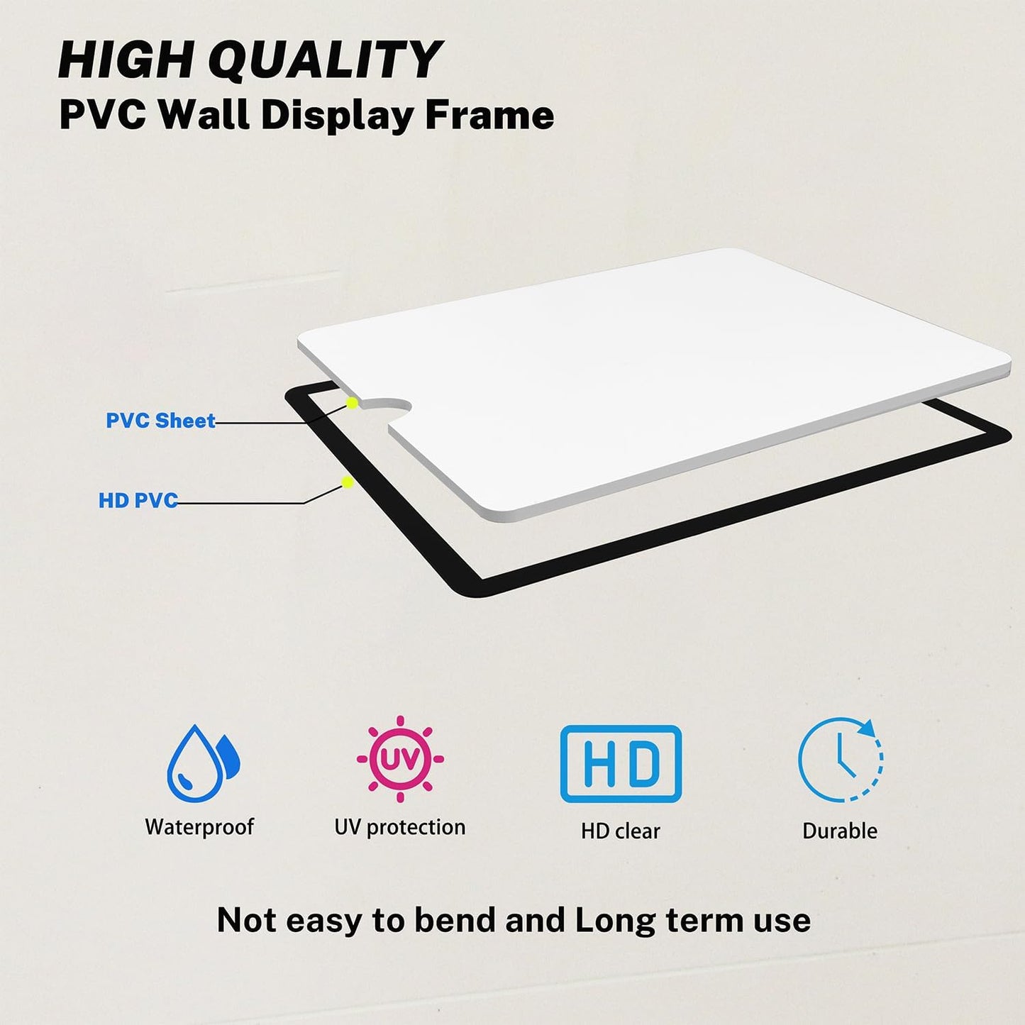 2 Pack 8.5"x11" Sign Holder Wall-mounted, Self-Adhesive Display Frame for College Certificate/Poster/Paper/Picture Office/Store/School Display Sign Holder with Horizontal and Vertical (Gold)