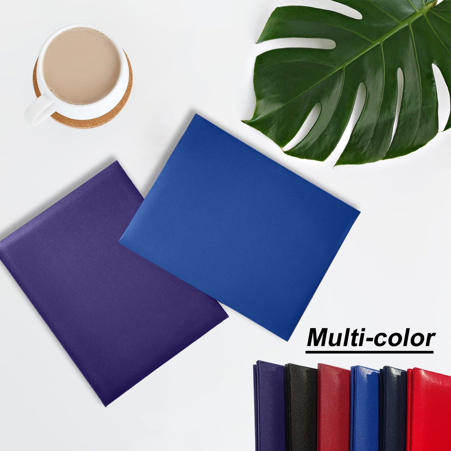 Certificate Holders 8.5"x11" Graduation Diploma Cover Document Leather Folders,Royal blue-100 Pack