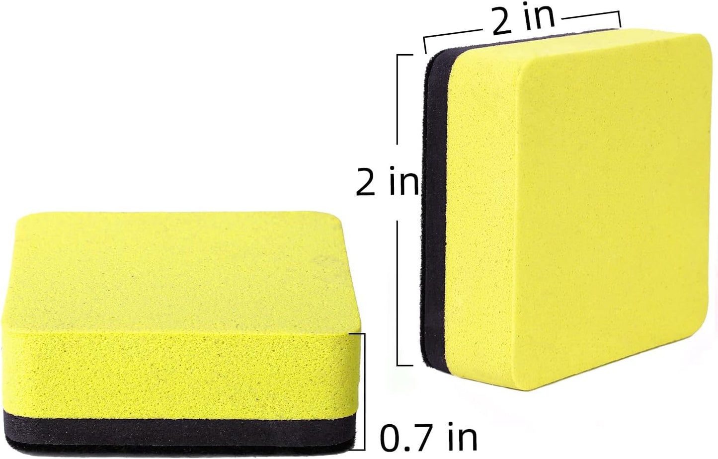Magnetic Whiteboard & Chalkboard Cleansers, 48 Pack Small Dry Eraser, Magnetic Erasers (Yellor)