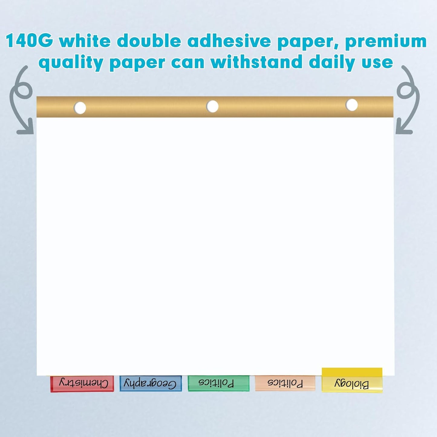 Binder Divider, PANDRI 120 Pack Binder Index White Dividers with 5 Insertable Multicolor Big Tab, Letter Size Paper Binder Divider for School Office Home Business