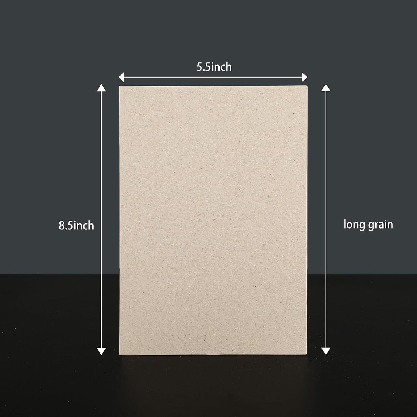 25 Pcs Book Board, Binder Board, Cover Board, Heavy Duty Chipboard for Book Binding, DIY Cardboard (Gray, 5.5 x 8.5 Inch 80PT)