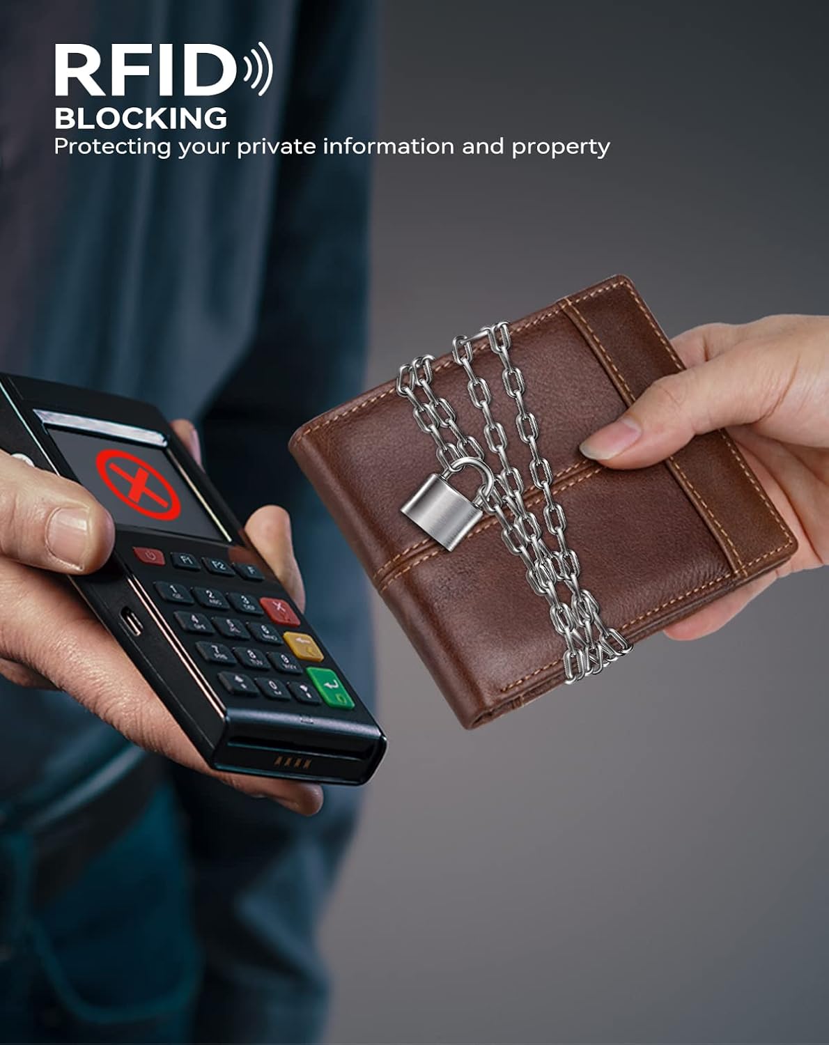 Swallowmall Mens Wallet Rfid Blocking Leather Wallet for Men Bifold Wallet Leather with 1 ID Window 16 Card Slot