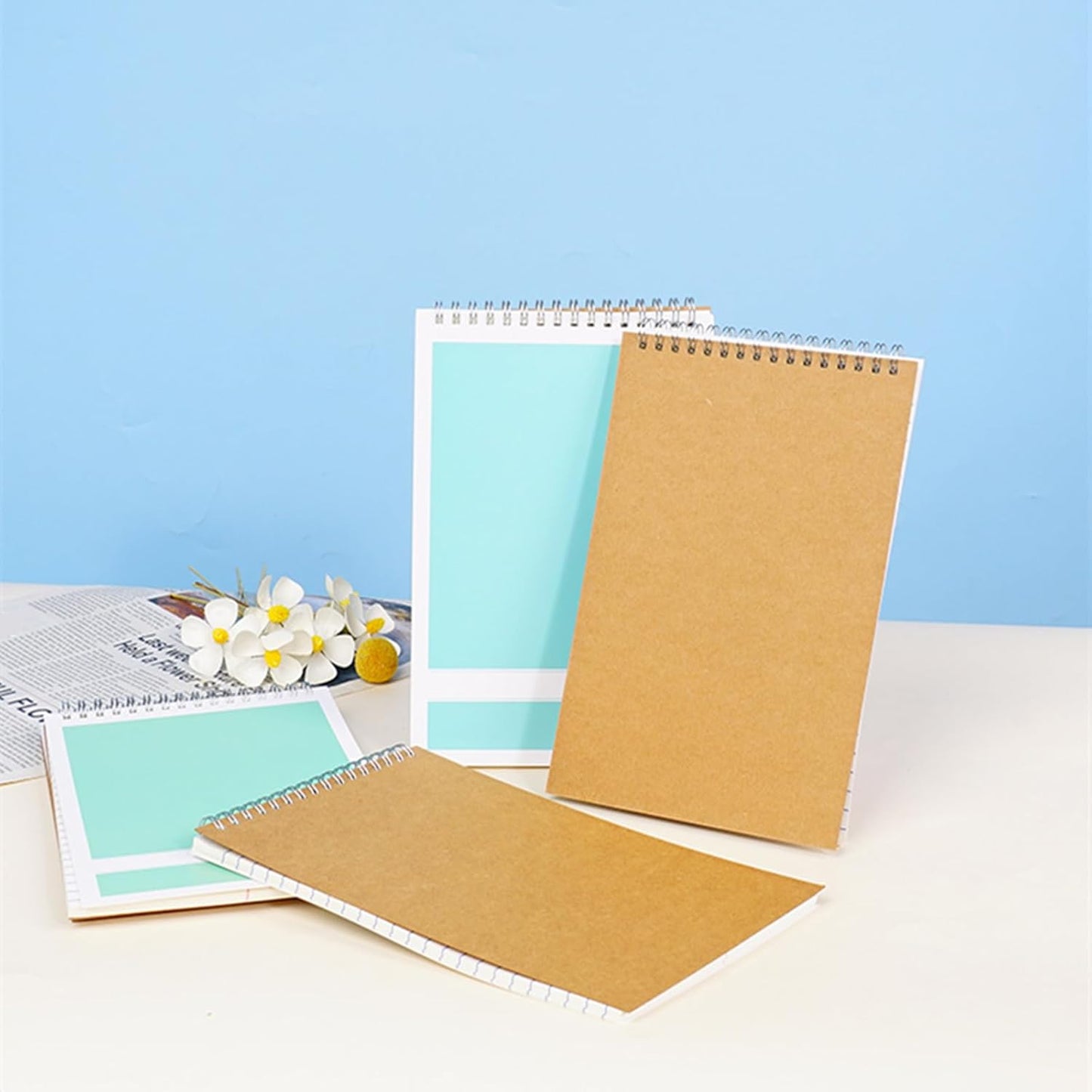 Steno Pads – 6x9 Inches 80 Sheets Steno Notebooks for Writing Notes in School, University, College & Office (2PCS Turquoise)