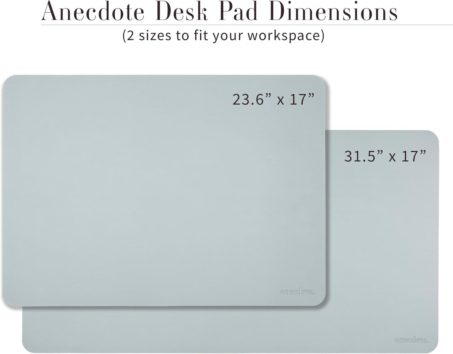 ANECDOTE Vegan Leather Desk Pad - 23.6"x17" Desk Mat for Your Office. This Quality Large Mouse Pad has Chic Elegance, Professional Look & Satisfying Touch - The Perfect Leather Mouse Pad for You!