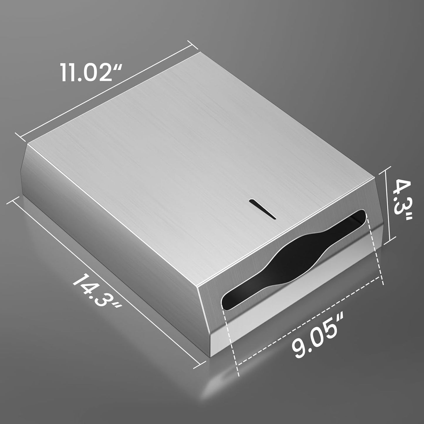 Paper Towel Dispenser Wall Mount Commercial, Stainless Steel Hand Towel Dispenser with Lock, c-fold/Multi-fold/Tri-fold Large Capacity Tissue Holder