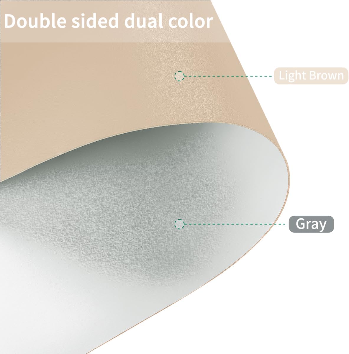 Vanity Top Protector - Can Be Used On Both Sides Waterproof and Easy to Clean Good Flatness Used for Dresser Table(Light Brown+Gray 10x39)