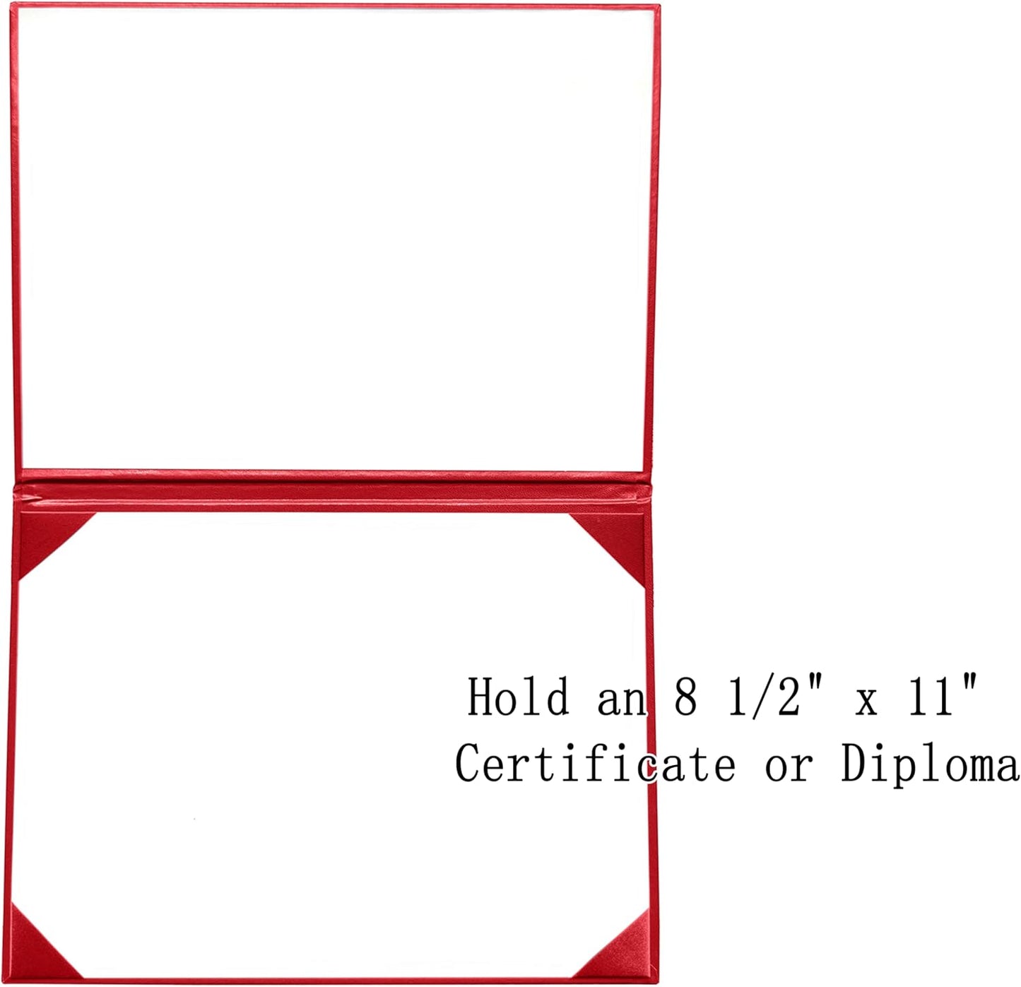 12 PCS Smooth Diploma Certificate Cover 8 1/2" x 11" Red