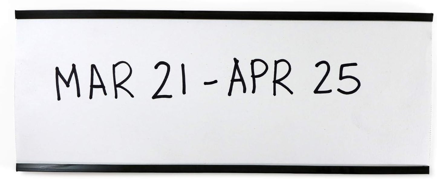 SmartSign (10-Pack) Magnetic C Channel Card Label Holders - 3" x 8" Metal Racks and Shelf Label Holders with Paper Inserts