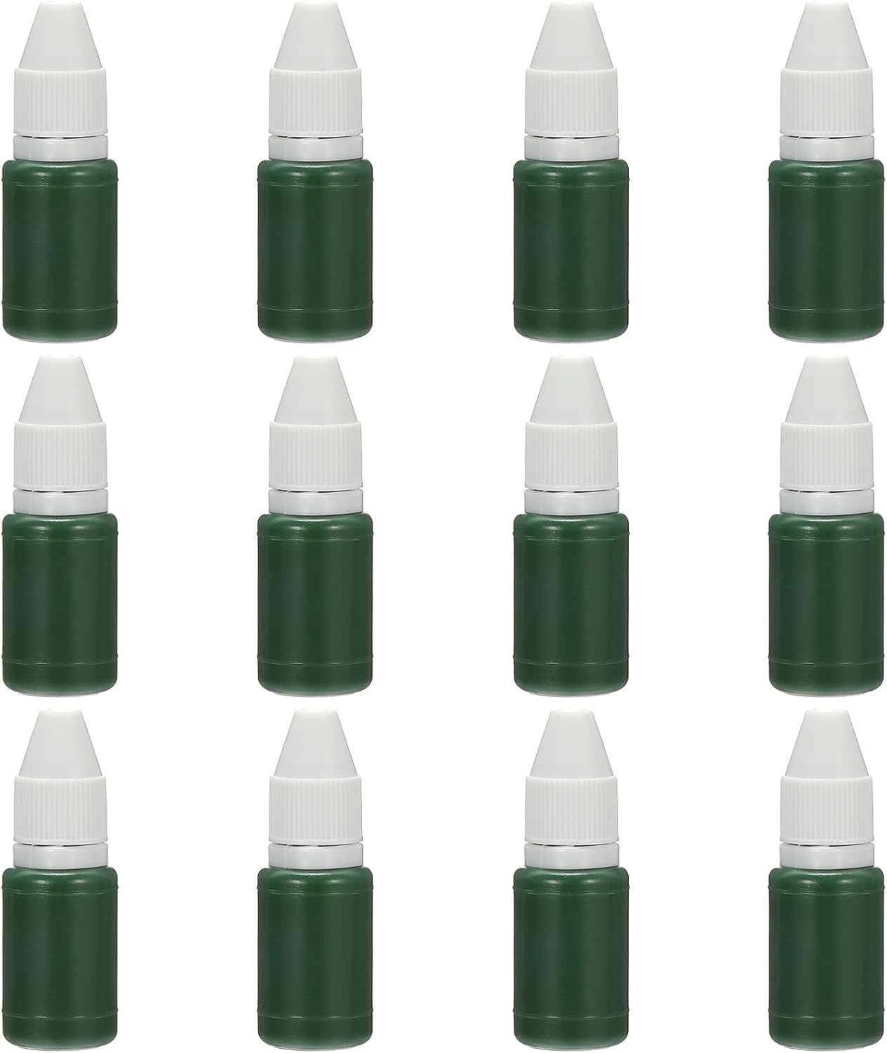 PATIKIL 0.33oz Refill Ink for Stamps and Ink Pads, 12Pcs 10ml Stamp Pad Ink Refill for Office Stamp Self Inking Stamp Date Stamp Scrapbooking, Pale Green