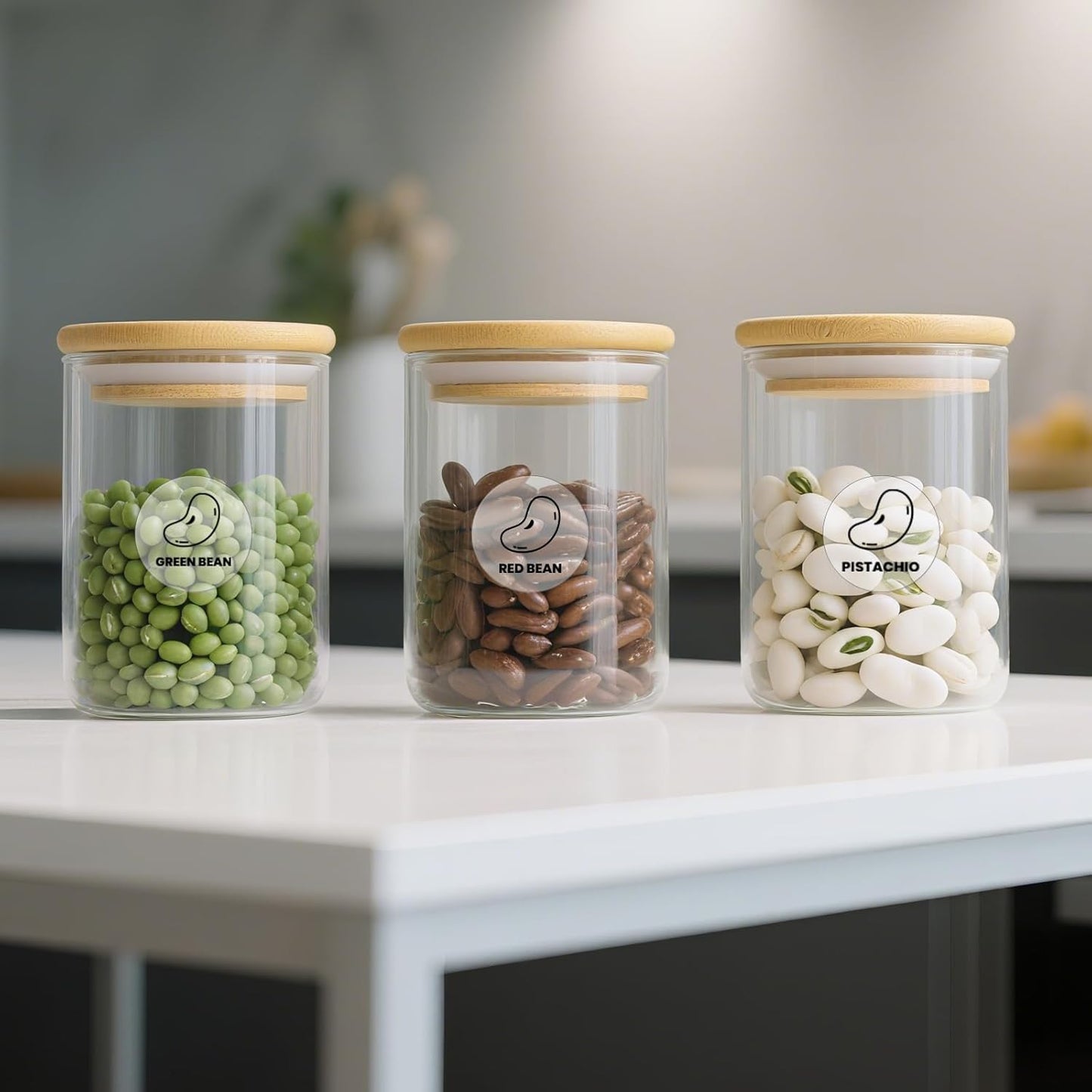 Transparent Thermal Labels Round 1.5 Inch Self Adhesive Circle Clear Printer Stickers Vinyl Waterproof Roll Decals Name Tag for Address Design DIY Logo Business 300 PCS