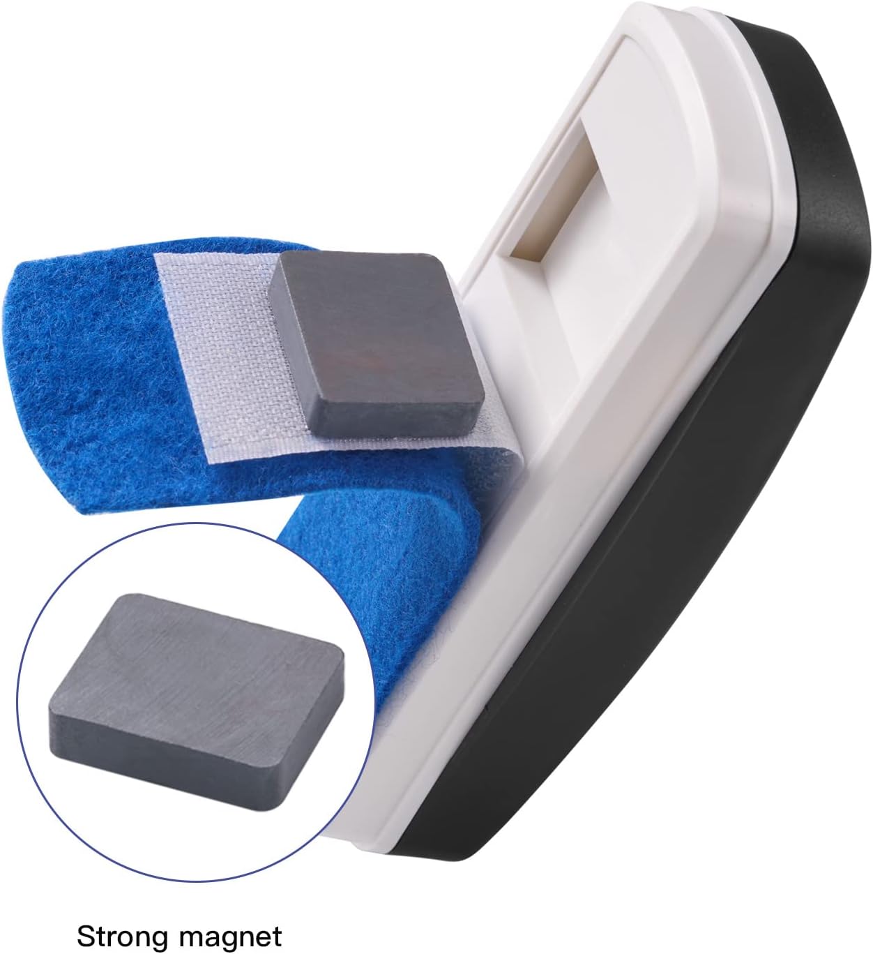 Ddaowanx Whiteboard Eraser, Magnetic Dry Erase Eraser, Glass Board Eraser,School and Office Supplies, Pack of 2 (Blue)