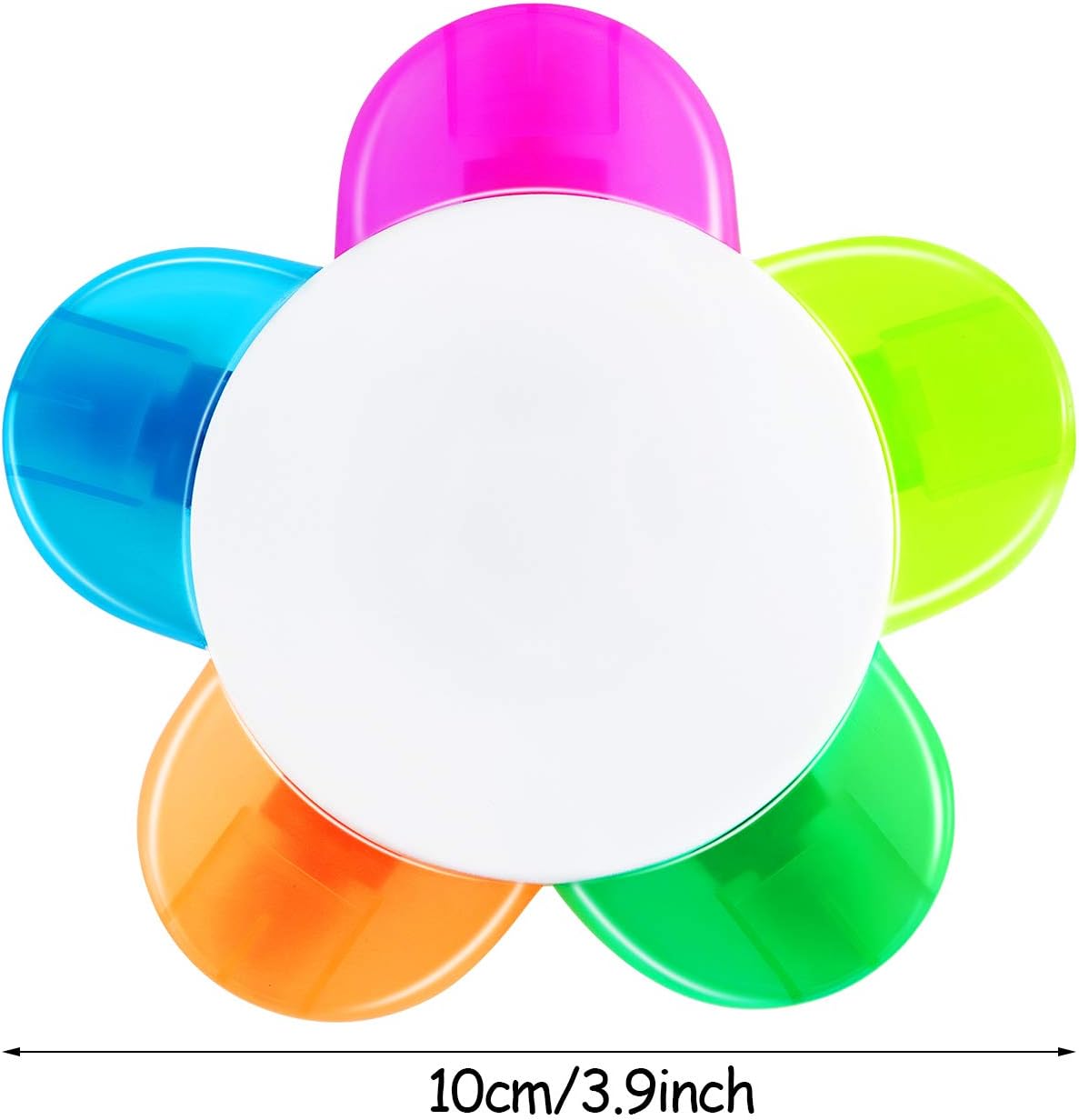 Outus 6 Pieces Petals Highlighters Assorted Colors Back to School Flower Shape Watercolor Highlighter Pens 5-in-1 Fluorescent Pens for Office School Stationery Aesthetic Supplies,5 Colors