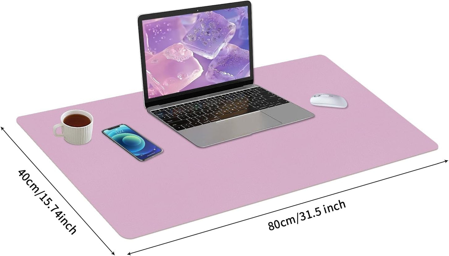 Bloss Purple Desk Mat, Leather Desk Pad, Desk Matt for Desktop, Waterproof Desk Pad Mat, Computer Mat for Office Work/Home/Decor/Desk Protector/Cover(31.5 x 15.7 Inches)