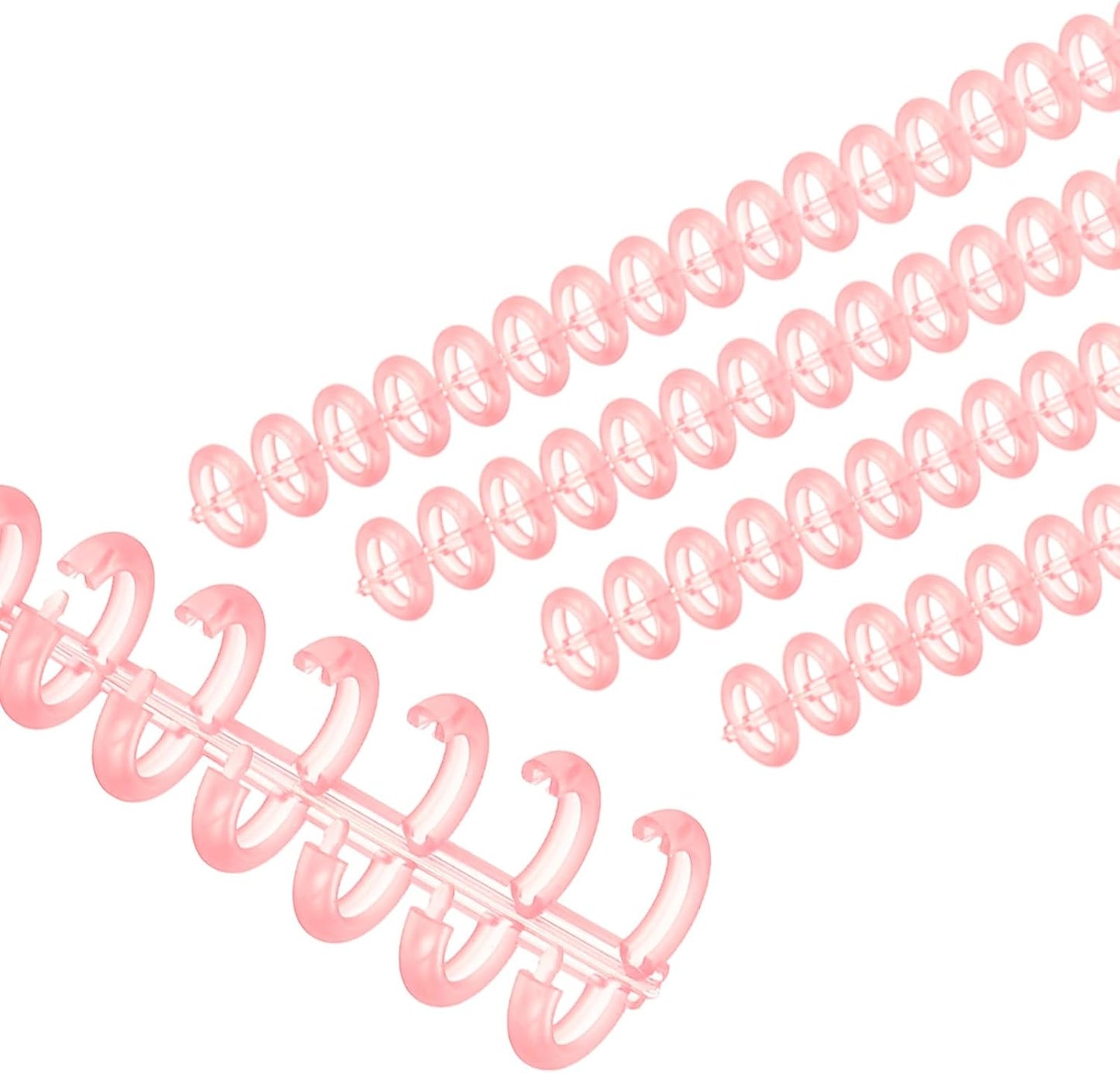 PATIKIL 8.5mm(0.3") Spiral Binder Ring,10 Pcs 30 Rings 25 Sheet Capacity Comb Binding Spines for Binding Paper Sheets Notebook Calendar Picture Album, Red