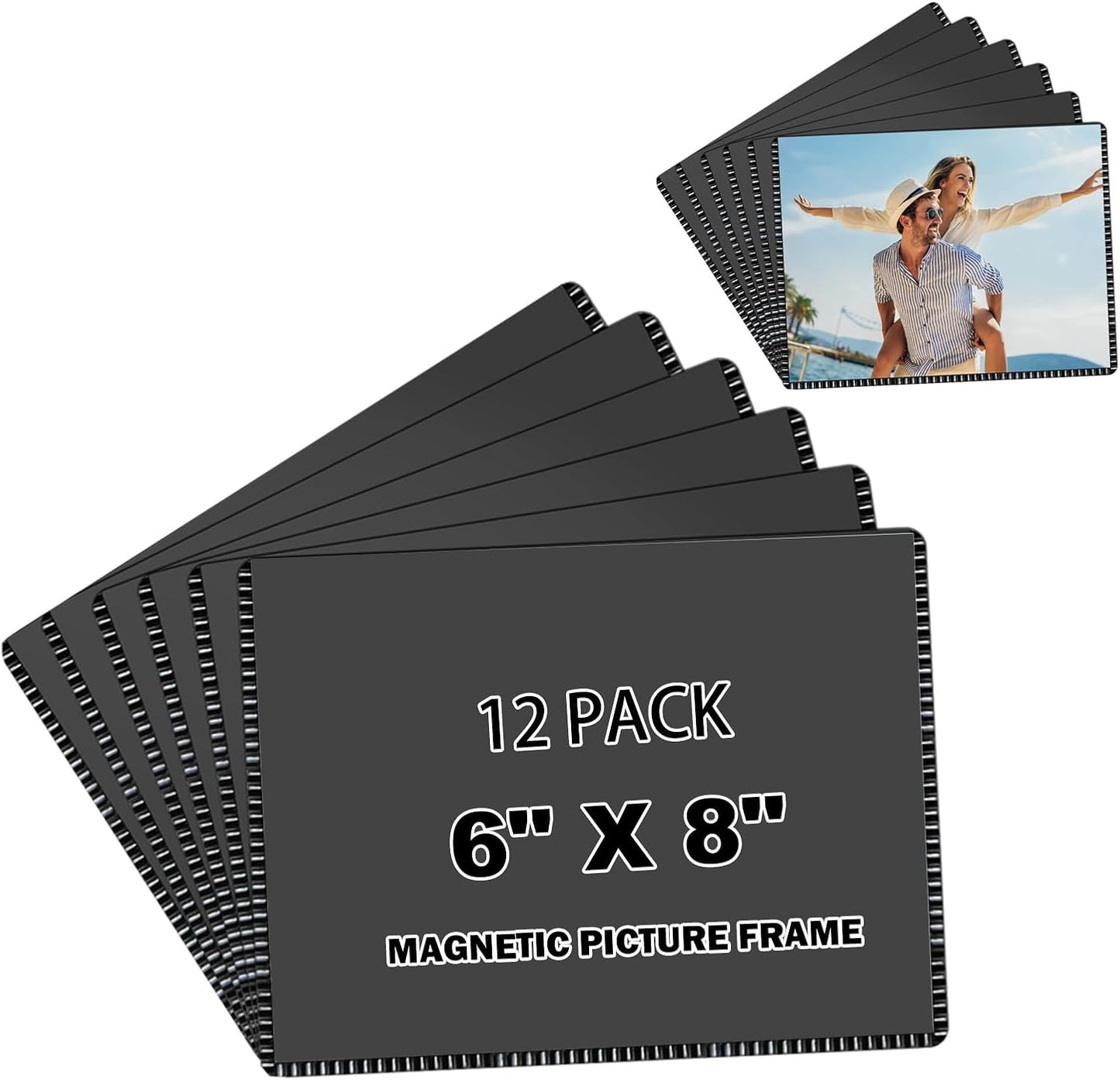 Magnetic Picture Frame 6x8 For Fridge,Sleeve Magnet Photo Pocket 12 PCS