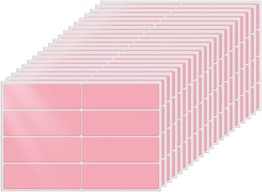 Rectangle Label Stickers 3×1 Inch Vinyl Removable Pink Sticker Waterproof Writable File Folder Moving Labels for Boxes Home Office Labeling 160 PCS