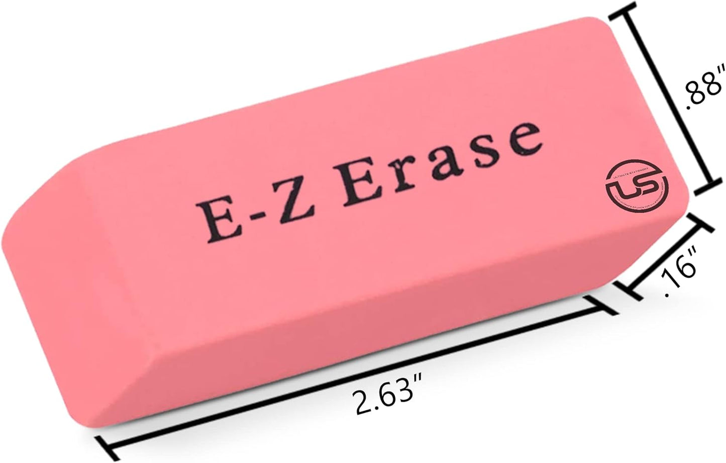 Pink Erasers, Erasers for Kids, Rubber Eraser, 24 Count, Erasers Bulk for School Supplies, Art, and Office Use