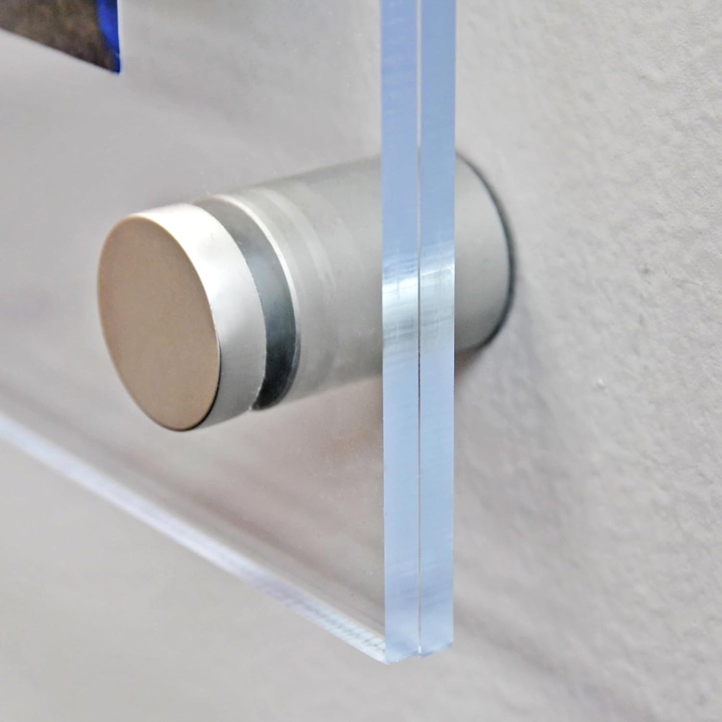 Azar Displays 105511 8.5" x 5.5" Standoff Sign Holder (Overall Size 12.5" x 9.5"), Silver