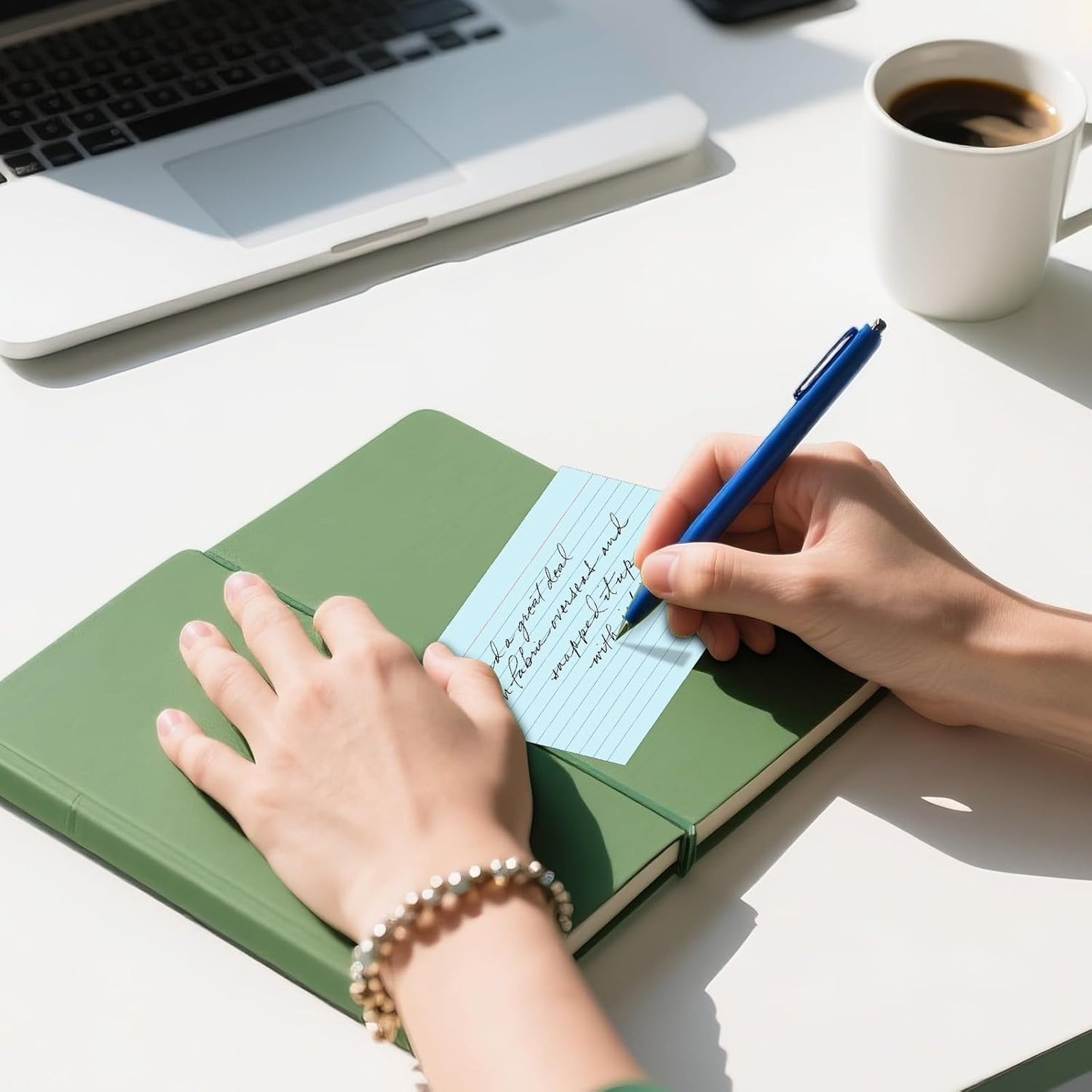 200 Count Index Cards 4x6 Inch, Colored Flash Card (40 Sheets Each), Note Taking for Students, Teachers, Professionals, Study Note Cards for Office Home School