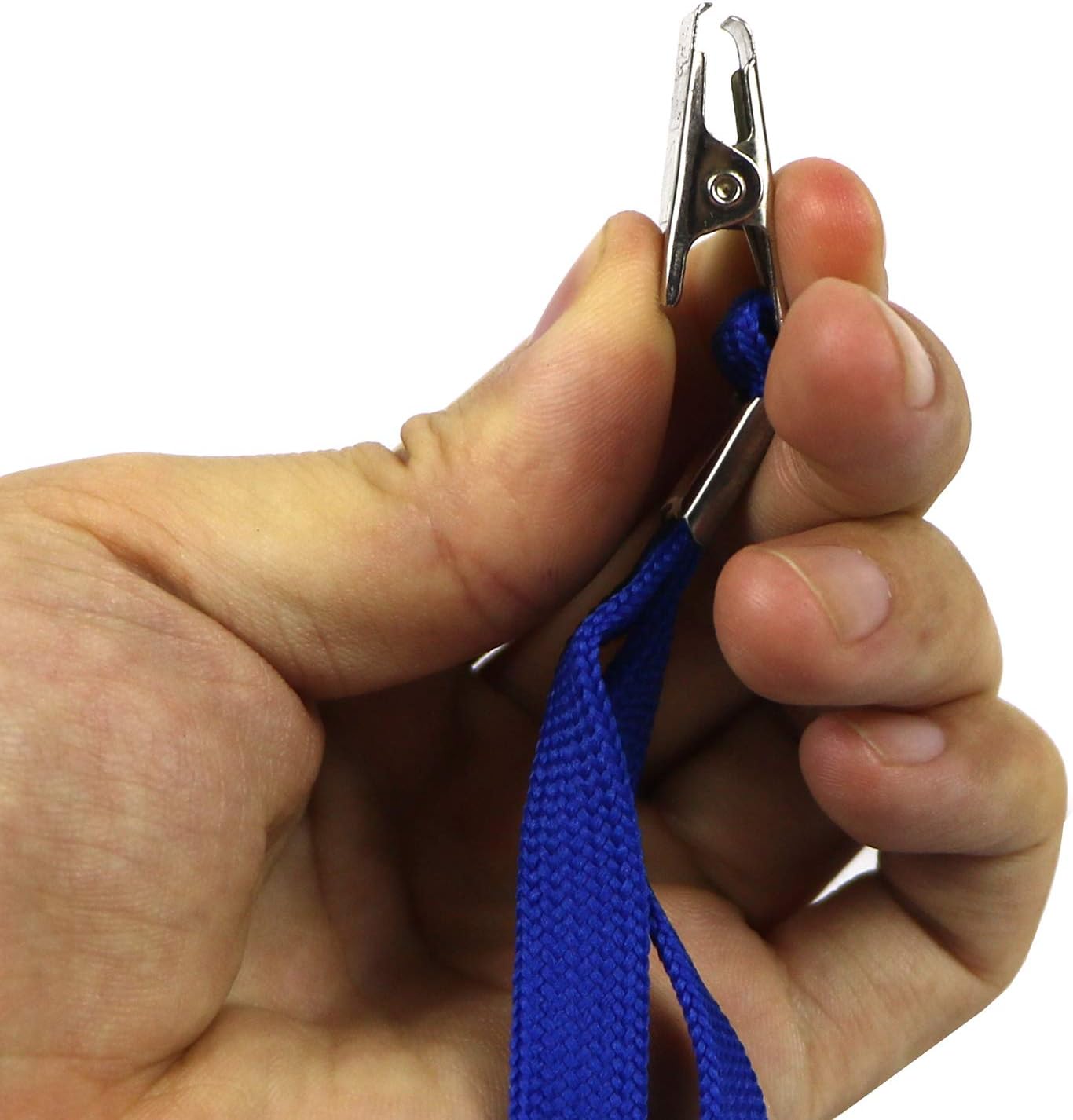 Ollain Badge Lanyards Neck Bulk Cruise Lanyards Blue Lanyard with Clip for ID Card Name Tags Badge Holders (Blue, 50 Pack)