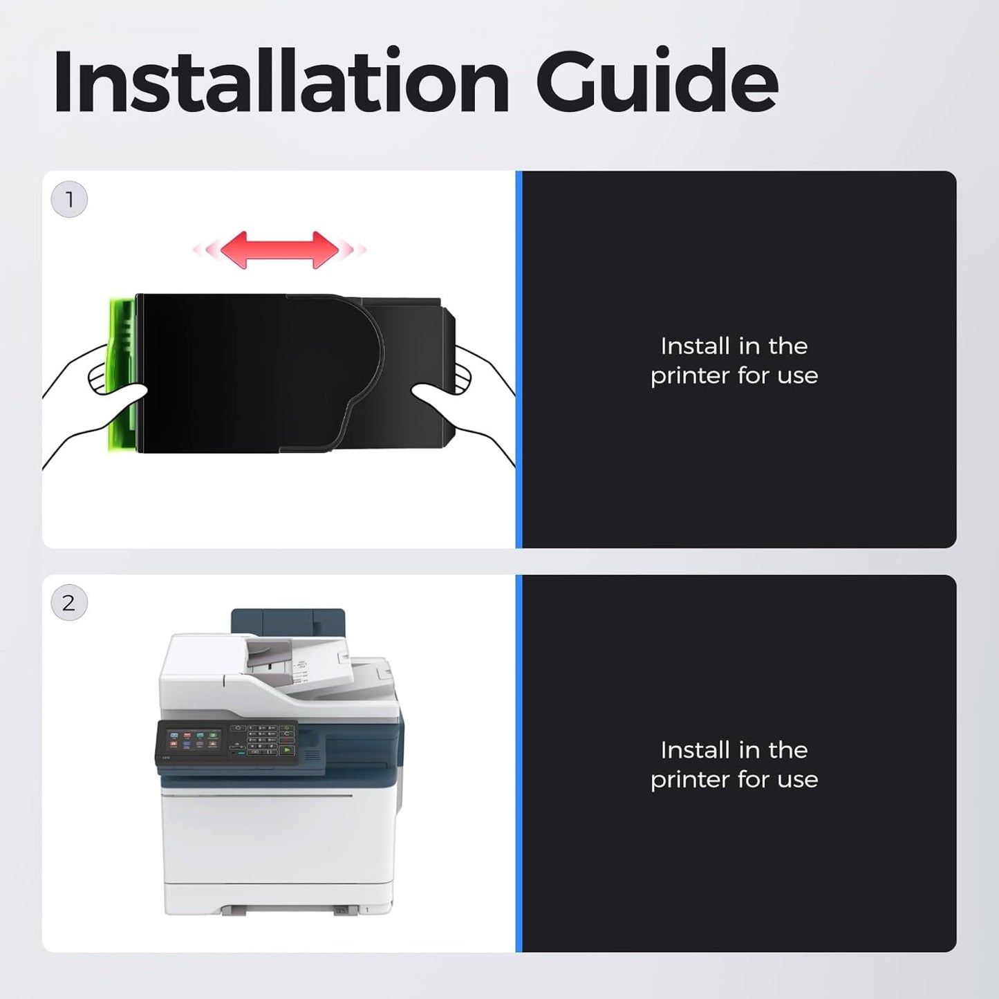 C310 C315 High-Yield Toner Cartridge Set 4-Pack Replacement for Xerox 006R04364 006R04365 006R04366 006R04367 Compatible with Xerox C310 C310DNI C315 C315DNI Color Printer (Black Cyan Magenta Yellow)