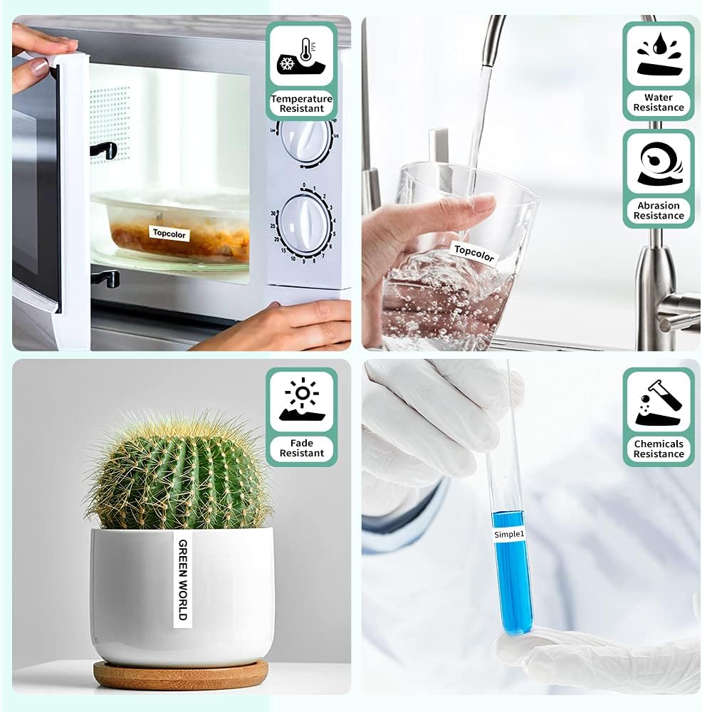 6-Pack 6mm 0.23" Laminated Tape Compatible for Brother P Touch Label Tape 6mm Tze211 Tze111 Tze411 Tze511 Tze611 Tze711 1/4" Tze Tz 0.23" Label for PTD220 PTH100 PTH110 PTD202 PTD210