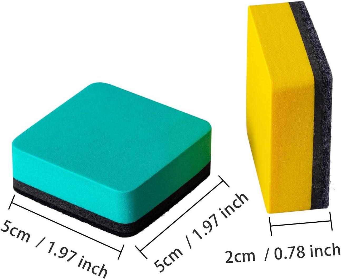 Dry Erase Erasers, Eeoyu 40 Pack Magnetic Whiteboard Dry Erasers Chalkboard Cleaner Wiper for Kids and Classroom Teacher Supplies Home and Office, 4 Colors