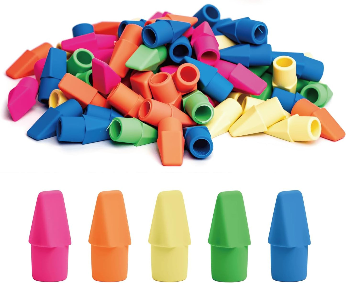 Cap Erasers for Pencils Pulk - Pencil Top Erasers Cap Erasers Toppers for Latex Free Assorted Colors School Supplies for Teachers Sudents Classroom Home and Office (120)