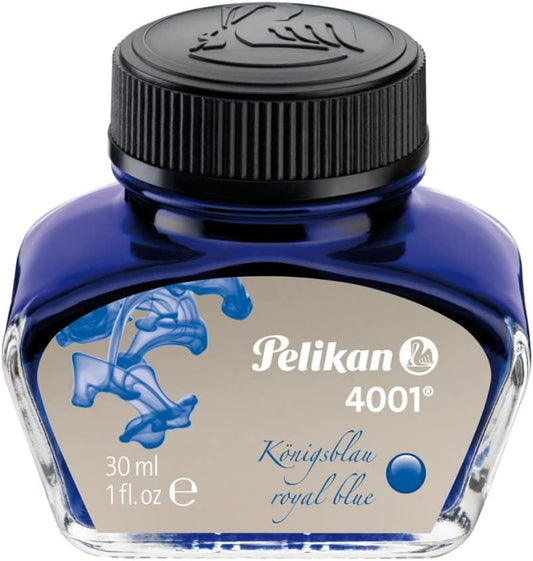 Pelikan 4001 Bottled Ink for Fountain Pens, Royal Blue, 30ml, 1 Each (301010)