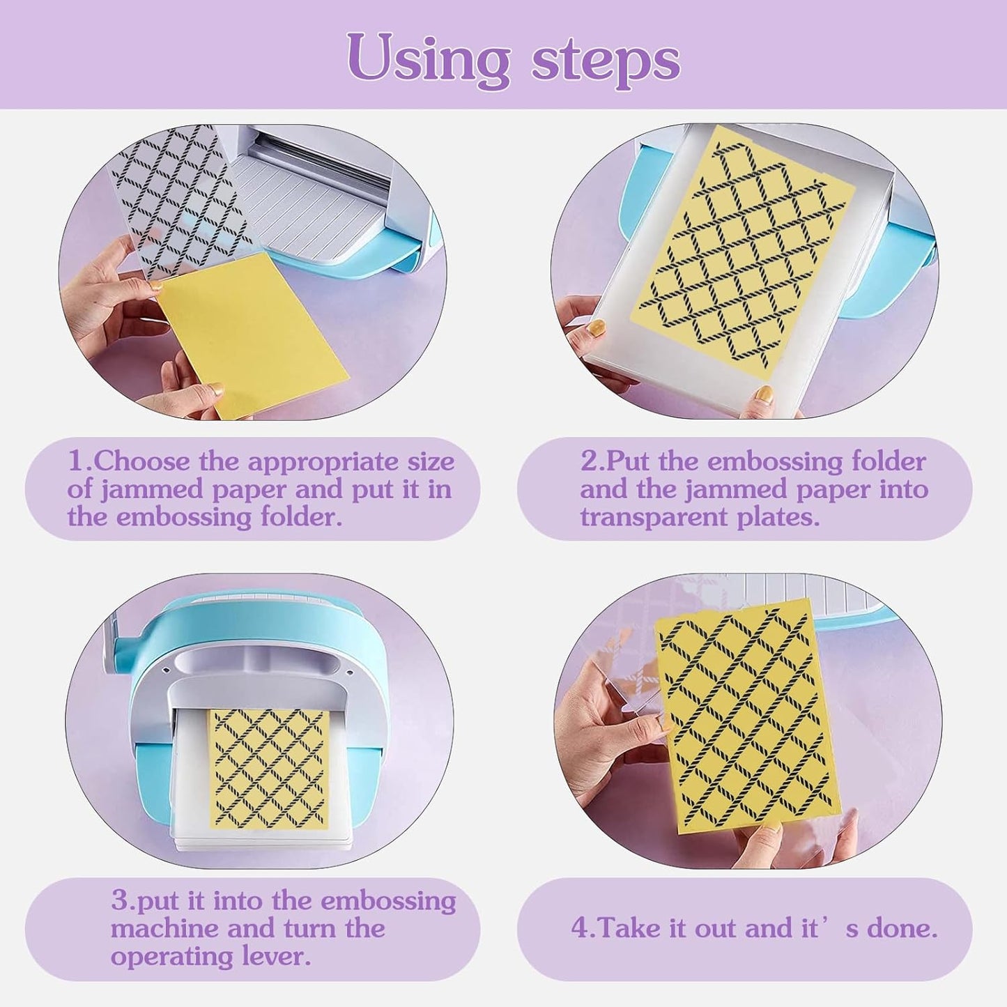 8-Piece Plastic Embossed Folders Template DIY Craft Template Photo Album Decoration