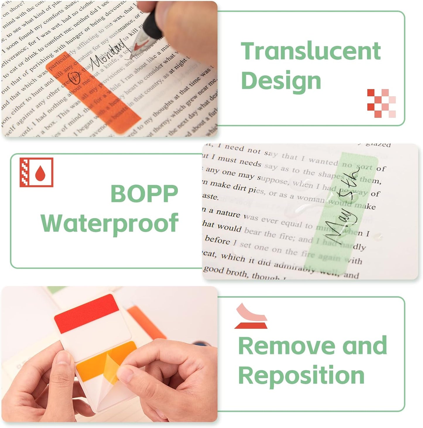 KICNIC 2 Inch New Sticky Tabs Index Tabs 240 Pieces, Colored Reading Tabs Self Adhesive, Arrow Flags Pages Markers for Binder, Books, File Folders and Notebook [12 Soft Colors]，Post It Flags