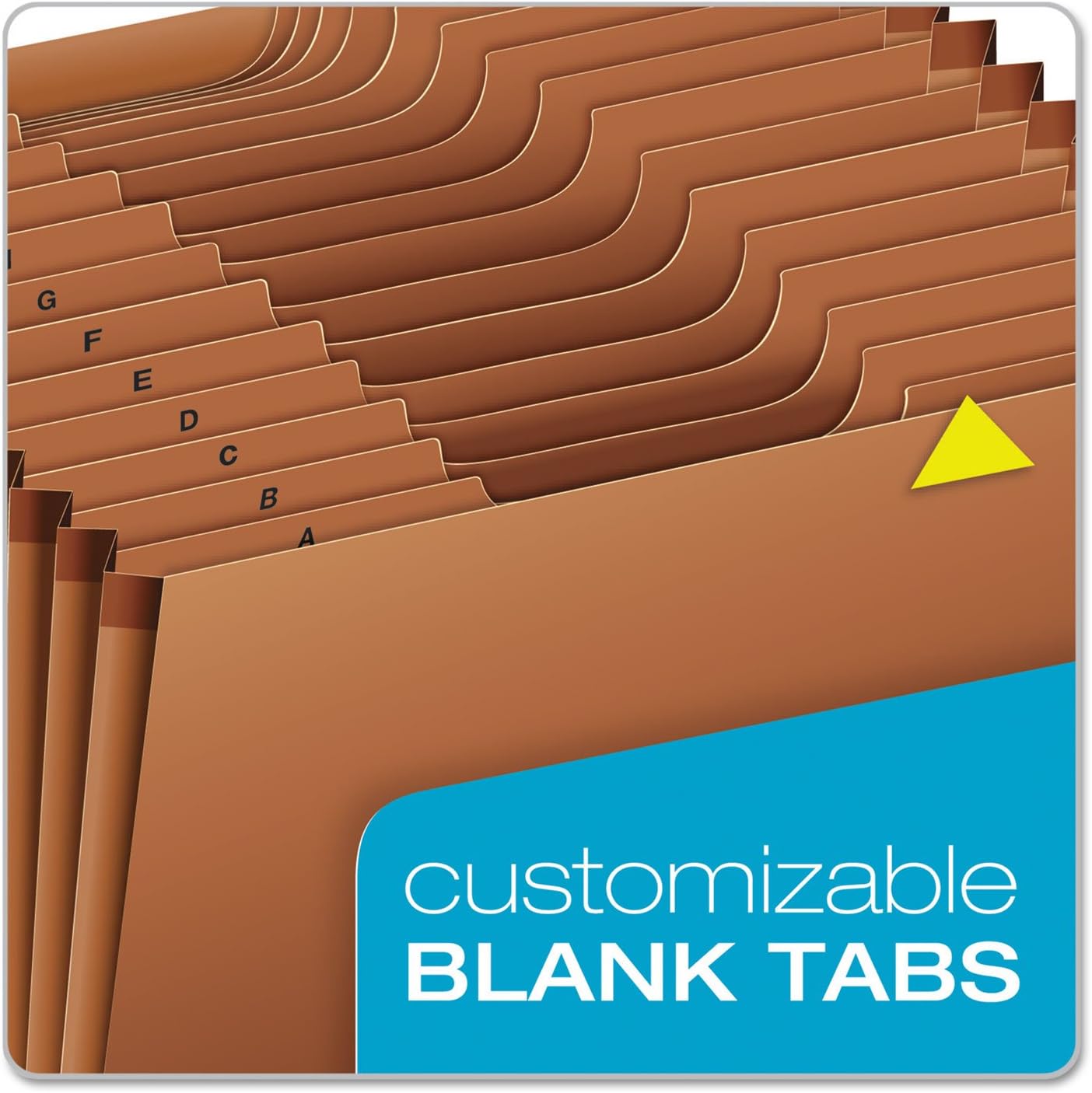 Pendaflex Heavy Duty Expanding File with Extra-Thick Cover, Tyvek Reinforced Edges, 21 Pockets, A–Z Tabs, Elastic Cord Closure, Letter Size (R117ALHD),Brown