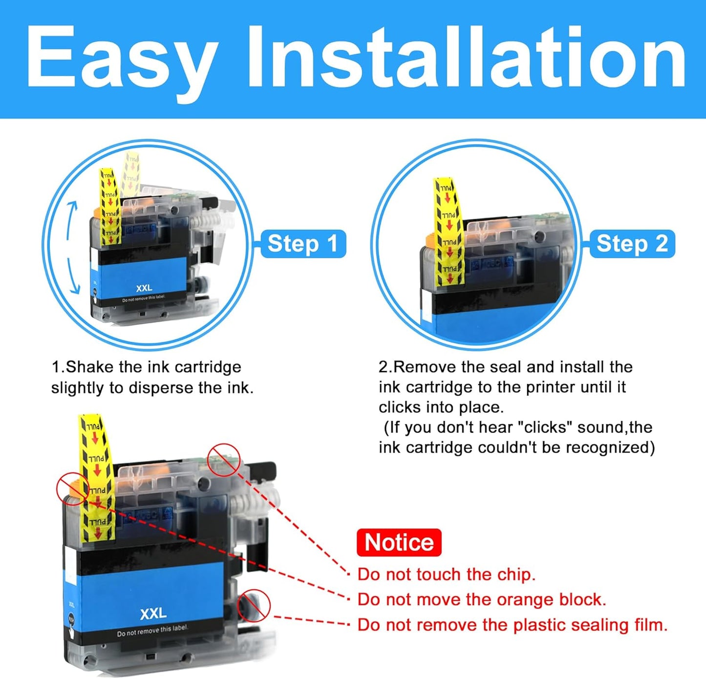 LCL Compatible Ink Cartridge Replacement for Brother LC205 LC205CL LC2053PKS LC205C LC205M LC205Y XXL Super High Yield for MFC-J4320DW MFC-J4420DW MFC-J4620DW MFC-J5520DW MFC-J5620DW (CMY)